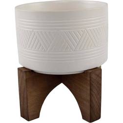 Flora Bunda 7 Planter on Wood Stand