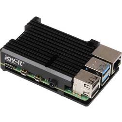 Joy-it RB-ALUcaseP4 07 Bloc de boîtier d'armure en aluminium pour Raspberry Pi 4 B