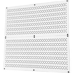 Wall control 32" x 16" horizontal pegboard garage tool organizer, white 2 pack