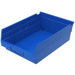 AKRO-MILS 30150BLUE Shelf Storage Bin, Plastic, 8 3/8 in W, 4 in H, 11 5/8 in