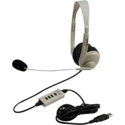 Califone Multimedia Stereo Headphones With Boom Microphone USB