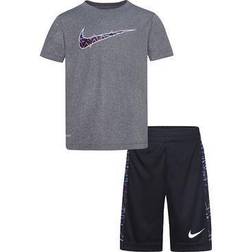 Nike Boys 4-7 DRI-Fit Tee & Shorts Set, Boy's, Grey