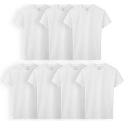 Fruit of the Loom Big Cotton T Shirt, Boys-7 Pack-White