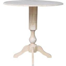 International Concepts 42" Round Top Drop Leaf Pedestal Small Table