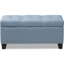 Baxton Studio Michaela Blue Storage Bench