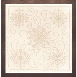 Janlynn Candlewicking Embroidery Kit 14"X14"-Snowflakes-Stitched In Thread