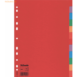 Esselte 100201 12 Separadores de Cartón A4 con 12 Pestañas (11 Agujeros)