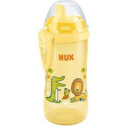 Nuk Kiddy Cup småbarnsmugg Från 12 månader 300 ml Läckagesäker, tålig pip Hållare och skyddande lock BPA-fri Gul