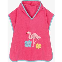 Playshoes Poncho de rizo rosa flamingo