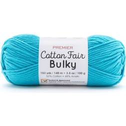 Premier Yarns Cotton Fair Bulky Solid-Turquoise -2081-14