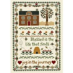 Janlynn counted cross stitch kit 7.75"x11.25"-joy in the journey 14 count