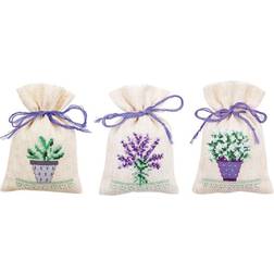 Vervaco Vervaco sachet bags counted cross stitch kit 3.25"x4.75"-provence 14 count 3/p