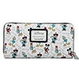 Loungefly Disney Wallet Mickey Minnie Mouse Daisy Donald Duck Zip Clutch