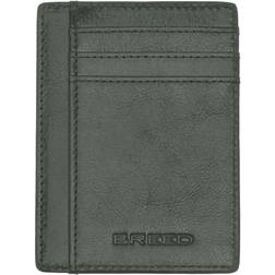 Breed Mens Chase Genuine Leather Front Pocket Wallet - Green