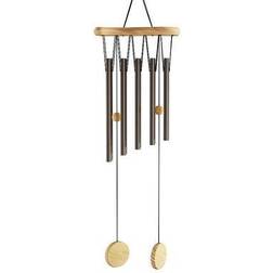 Pure Garden Metal and Wood Wind Chime- 34.5" Tuned Metal Wind Chimes