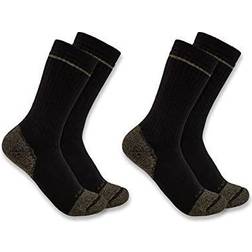 Carhartt Cotton Blend Steel Toe Boot Socken 2-pack - Negro