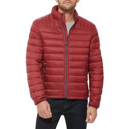 Tommy Hilfiger Classic Mock Neck Packable Puffer Jacket - Red