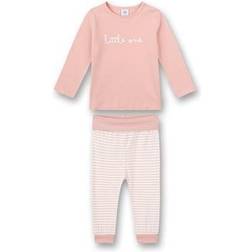Sanetta Baby Flicka Lång Pyjamas - Silverrosa