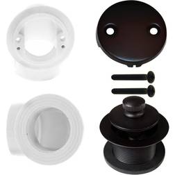 Westbrass Pull and Drain Sch. 40 PVC Plumber's Pack with 2-Hole Elbow, Oil Rubbed Bronze