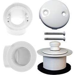 Pull & Drain Sch. 40 PVC Plumber's Pack W/ Two-Hole Elbow in Powdercoated White