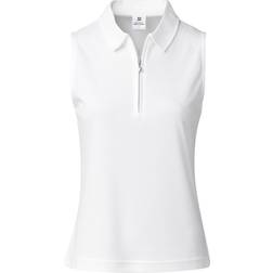 Daily Sports Peoria Textured Sleeveless Polo - White