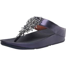 Fitflop Women's Rumba Beaded Toe-Post Sandals, Midnight Navy