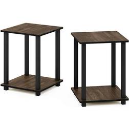 Furinno Simplistic Columbia Walnut/Black Småbord 39.6x39.6cm 2st