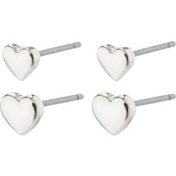 Pilgrim 66231-6003 AFRODITTE Heart Earrings 2-In-1 Set set
