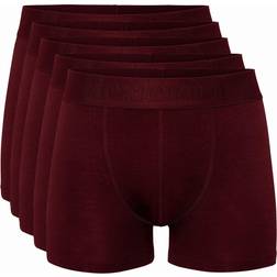 Resteröds Boxer Bamboo 5-pack - Burgundy