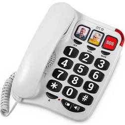 SPC Comfort Numbers 2 Téléphone pour personnes âgées Blanc