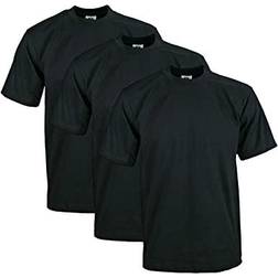 Pro Club Men's Heavyweight Short Sleeve Crew Neck T-shirt 3-pack - Black