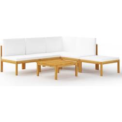 vidaXL gräddvit Loungeset