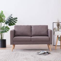 vidaXL 2-personers gråbrun Sofa