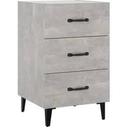 vidaXL concrete grey Bedside Table