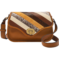 Fossil Heritage Mini Flap Crossbody Bag - Brown Stripe