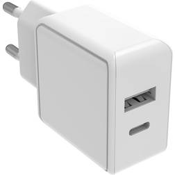 SmartLine Speedy Charger Oplader USB-A och USB-C PD 20W Hvid