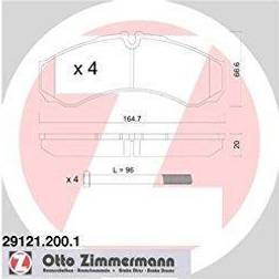 Zimmermann 29121.200.1 Juego De Pastillas De Freno Preparado Para Indicador Desgaste Con Tornillos Foto Correspondiente