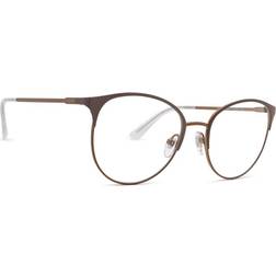 Vogue Eyewear VO4108 Round Prescription Eyeglass Frames, Top Brown/Copper/Demo Lens, mm