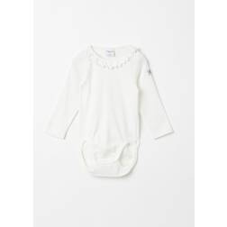 Polarn O. Pyret Ruffled Babygrow White 9-12m x