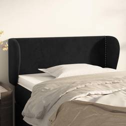 vidaXL Med Kanter Svart 93x23x78/88 cm Sammet Sänggavel