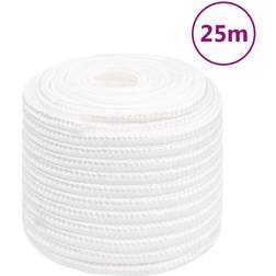 vidaXL Corde de Bateau Corde de Levage Câble d'Amarrage Ancrage Navire Lignes de Gréement Corde à Linge Blanc Complet 18 mm 25 m Polypropylène