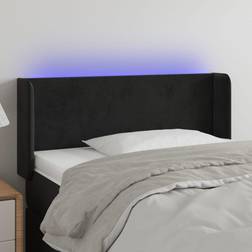 vidaXL À LED Meuble de Chambre à Coucher 93x16x78/88 cm Velours Tête de lit