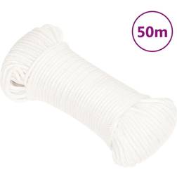 vidaXL Boat Rope Full White 4 mm 50 m Polypropylene