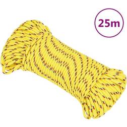 vidaXL Boat Rope Yellow 4 mm 25 m Polypropylene