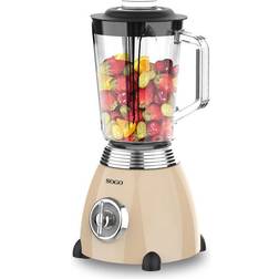 Sogo Frullatore 500W 1.5L Acciaio Inox Color Panna