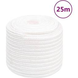 vidaXL Cuerda de barco polipropileno blanco intenso 16 mm 25 m Blanco