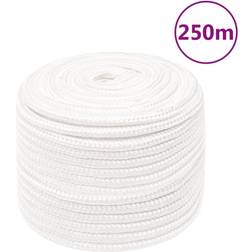 vidaXL Boat Rope Full White 12 mm 250 m Polypropylene