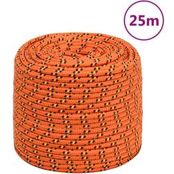 vidaXL Corde de Bateau Corde de Levage Câble d'Amarrage Ancrage Navire Lignes de Gréement Corde à Linge Orange 8 mm 25 m Polypropylène