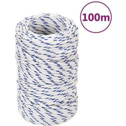 vidaXL Boat Rope White 2 mm 100 m Polypropylene