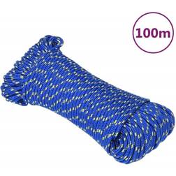 vidaXL Boottouw 4 mm 100 m polypropyleen blauw